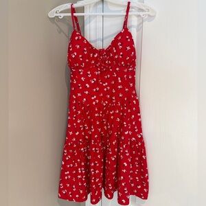 No Boundaries Red Floral Sundress